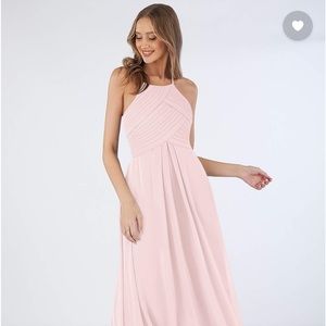 Azazie Bridesmaid Dress. Blushing Pink. Size A10.
